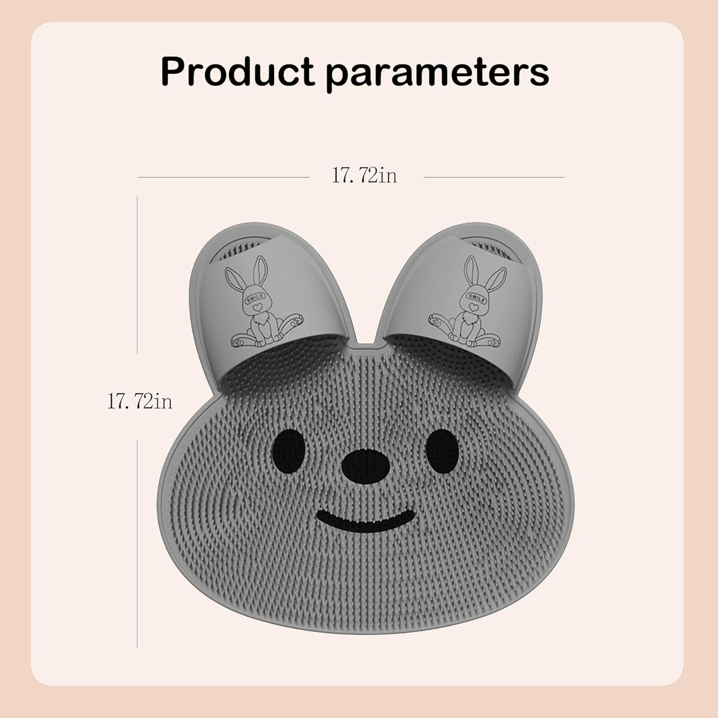 ,Shower Mats, Floor Mats, Can Be Used for Wall Pasting,Anti Slip Mat, Rabbit Mats (Grey)