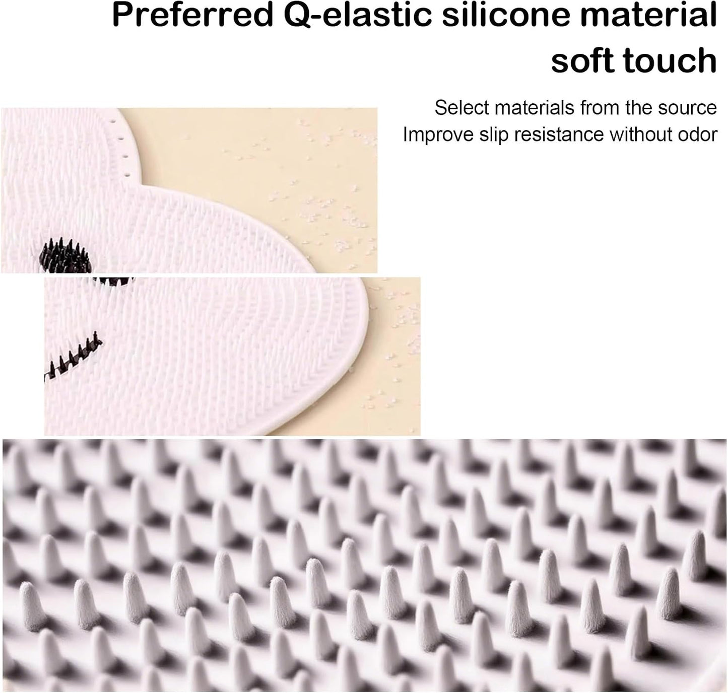 ,Shower Mats, Floor Mats, Can Be Used for Wall Pasting,Anti Slip Mat, Rabbit Mats (Grey)