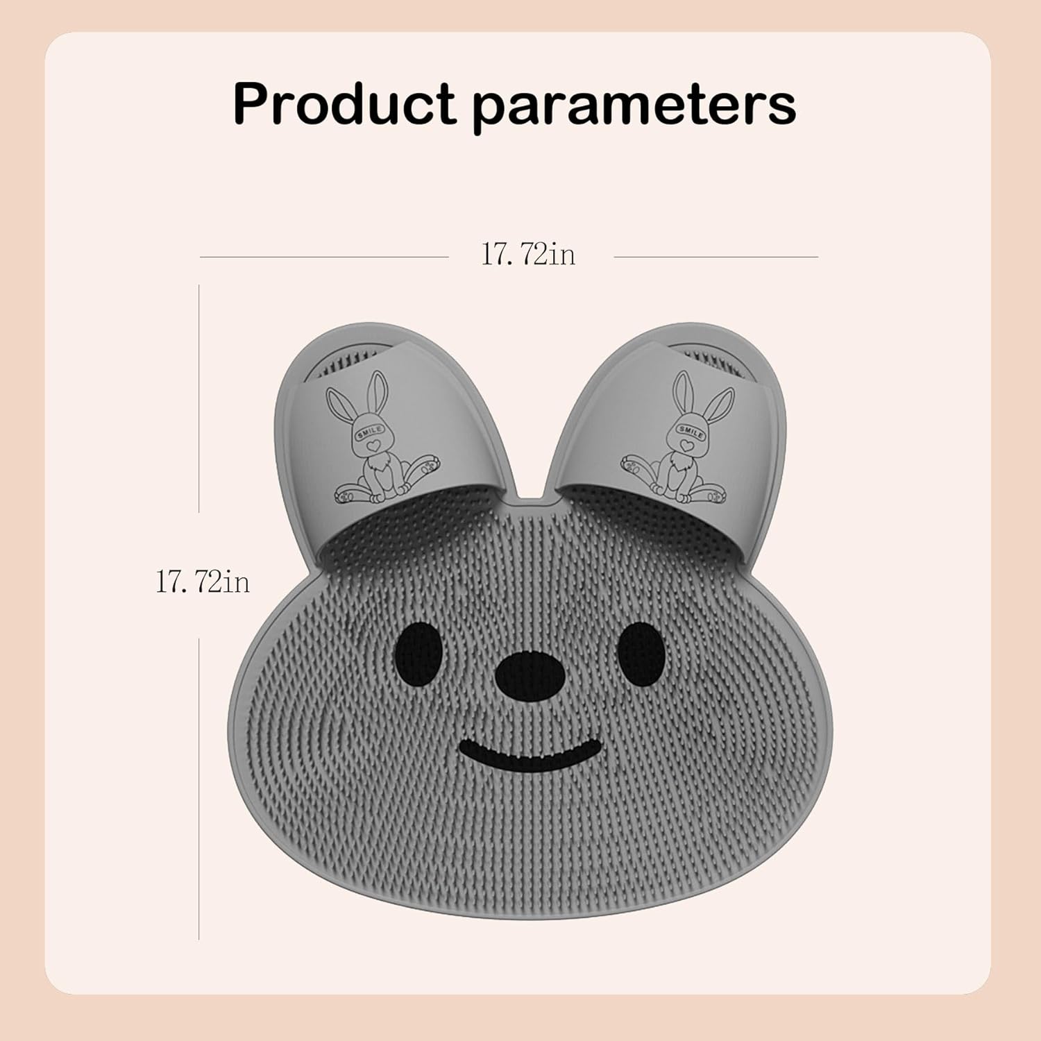 ,Shower Mats, Floor Mats, Can Be Used for Wall Pasting,Anti Slip Mat, Rabbit Mats (Grey)