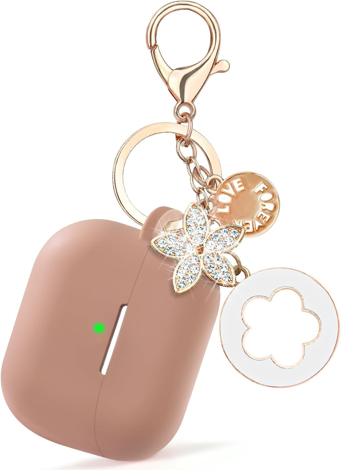 Case for Apple Airpods 4 -  Airpods 4 Cases 2024 Cover Women Anti-Drop Silicone Ipods 4 Earbuds Wireless Accessorie Charging Cases Girl Bling Keychain for Airpod Ipods 4Th Generation